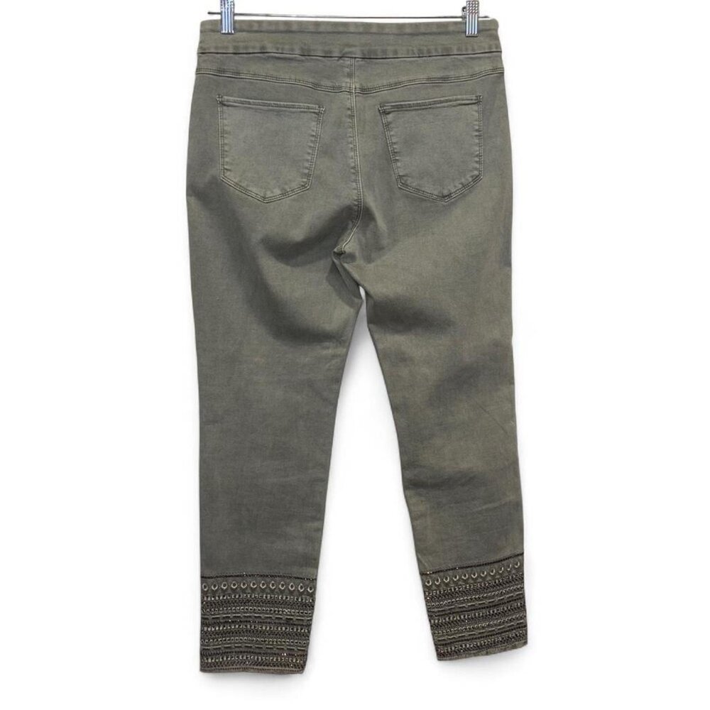 Tribal Jeans Ankle Jeggings Embellished Hem Size 10 - Picture 3 of 4
